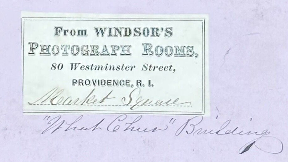 Vintage Stereoview Card: Market Square Providence Rhode Island 3D Photo Historic