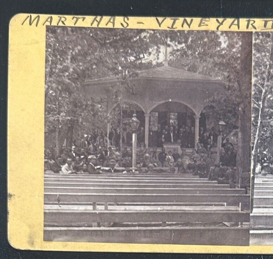 Vintage Stereoview Card: “Marthas Vineyard “ 3.5x7in