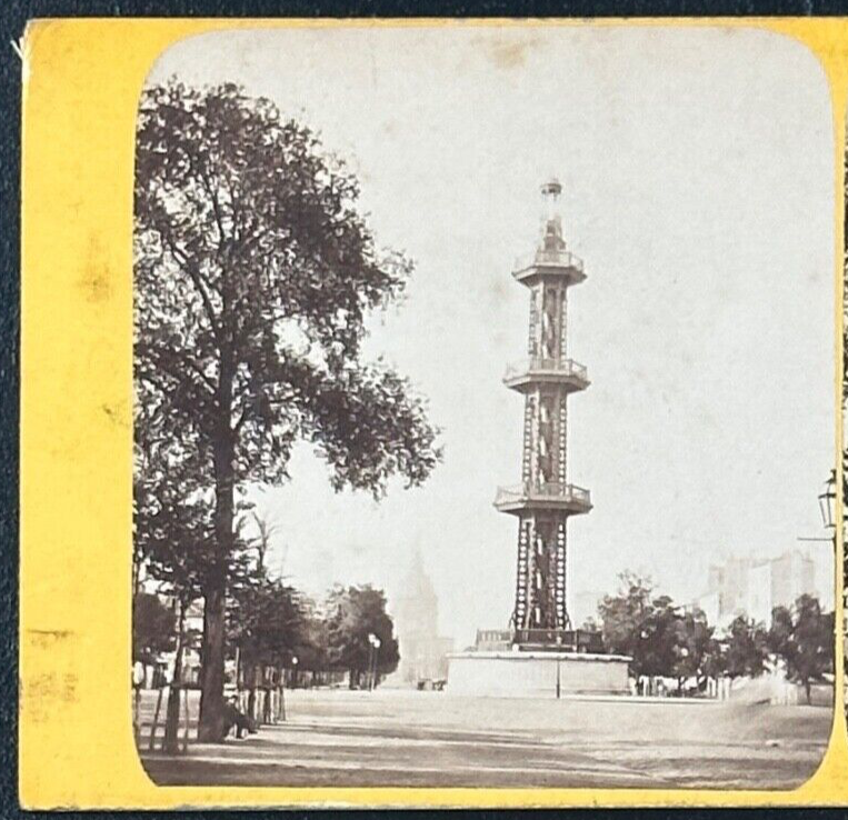StereoView: “Puits artésien de Grenelle, avenue de Brete Paris  1867 “ 3.5x7in
