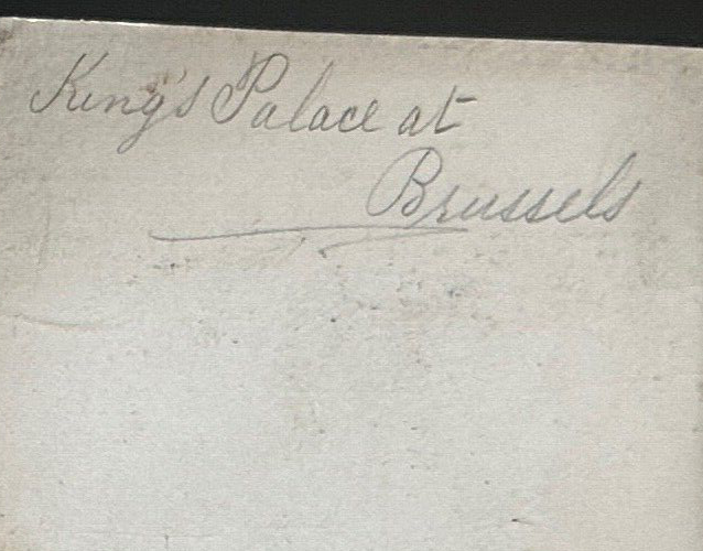 Vintage StereoView Card Kings Palace Brussels Belgium 3.5x7in Stereoscope Photo