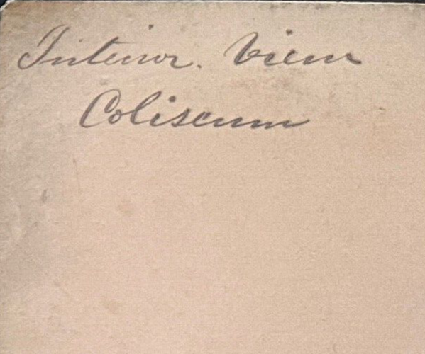 Vintage Stereoview Card Interior Colosseum Rome Italy 3.5x7in Photo Historic