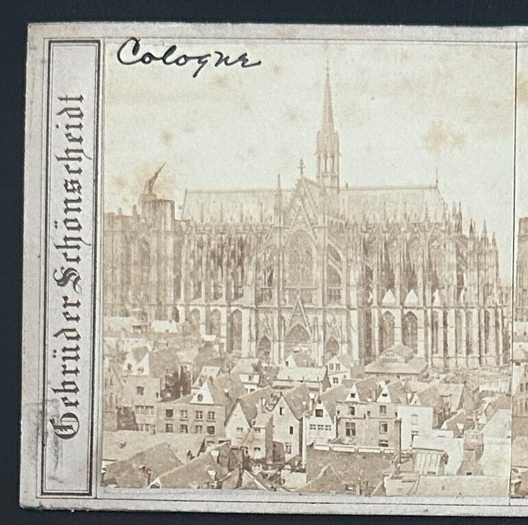 Vintage StereoView Card: “Cathedral at Cologne Germany  “ 3.5x7in