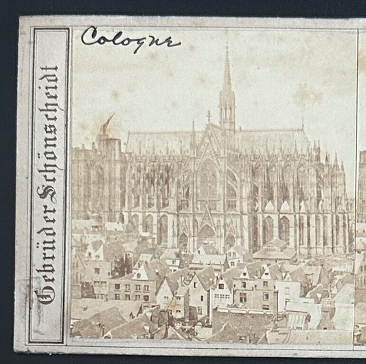 Vintage StereoView Card: “Cathedral at Cologne Germany  “ 3.5x7in