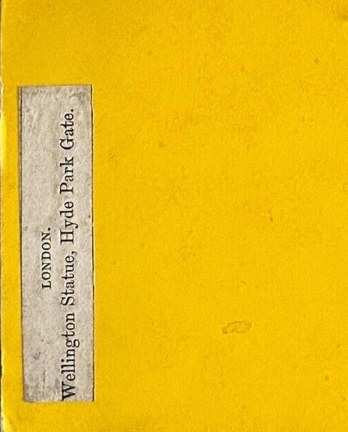 Vintage StereoView Card Wellington Gate Hyde Park London 1867 3.5x7in