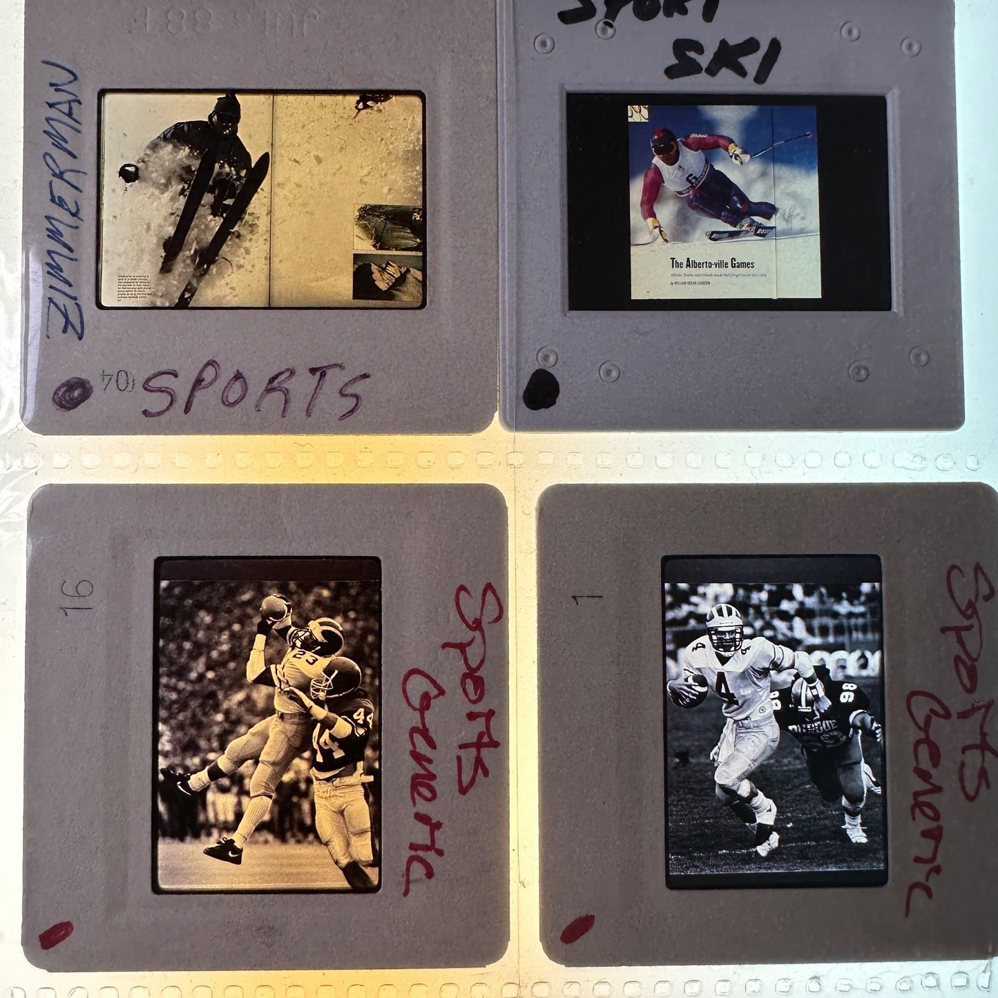 Vintage 1980s 35mm Sports Slides, 80-Photo Collection, Life Magazine-Published,