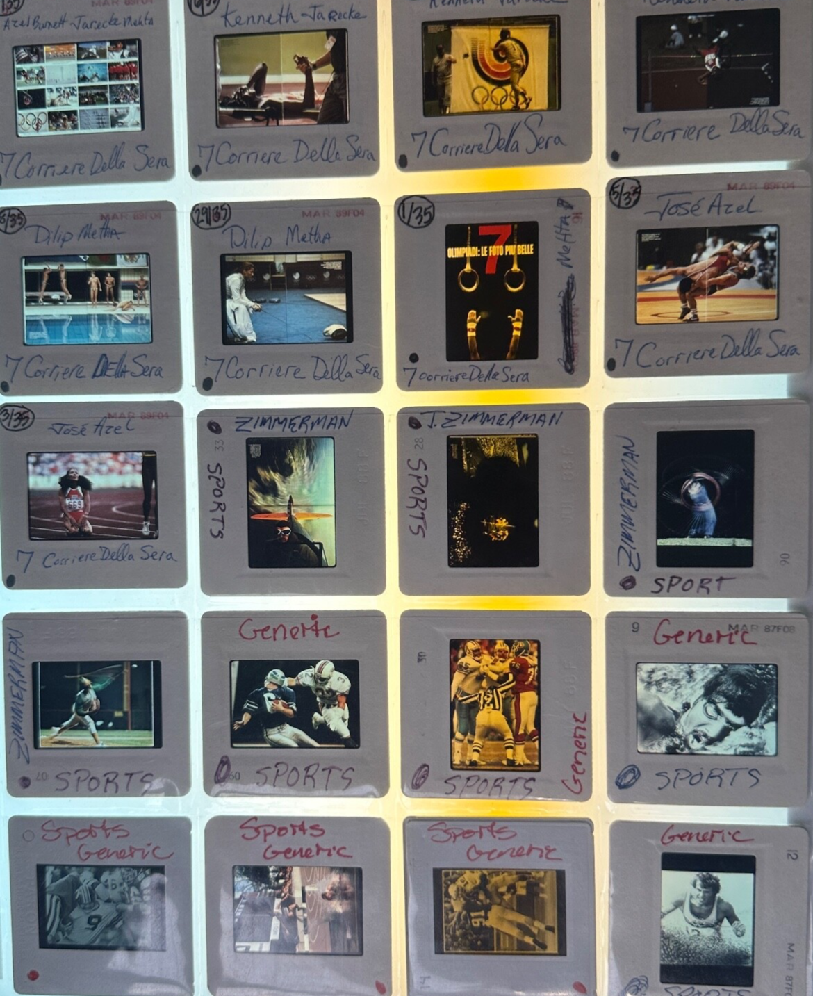 Vintage 1980s 35mm Sports Slides, 80-Photo Collection, Life Magazine-Published,
