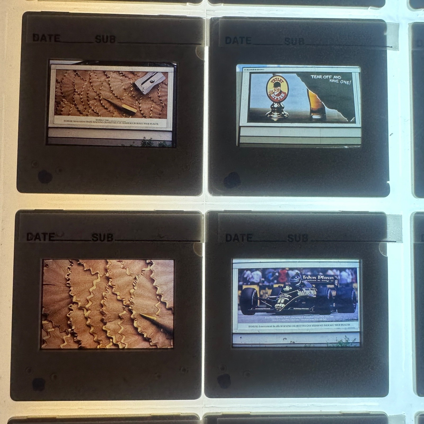 Vintage 41-Slide 35mm UK Ads Pro Photographers Lot - Vintage Photography
