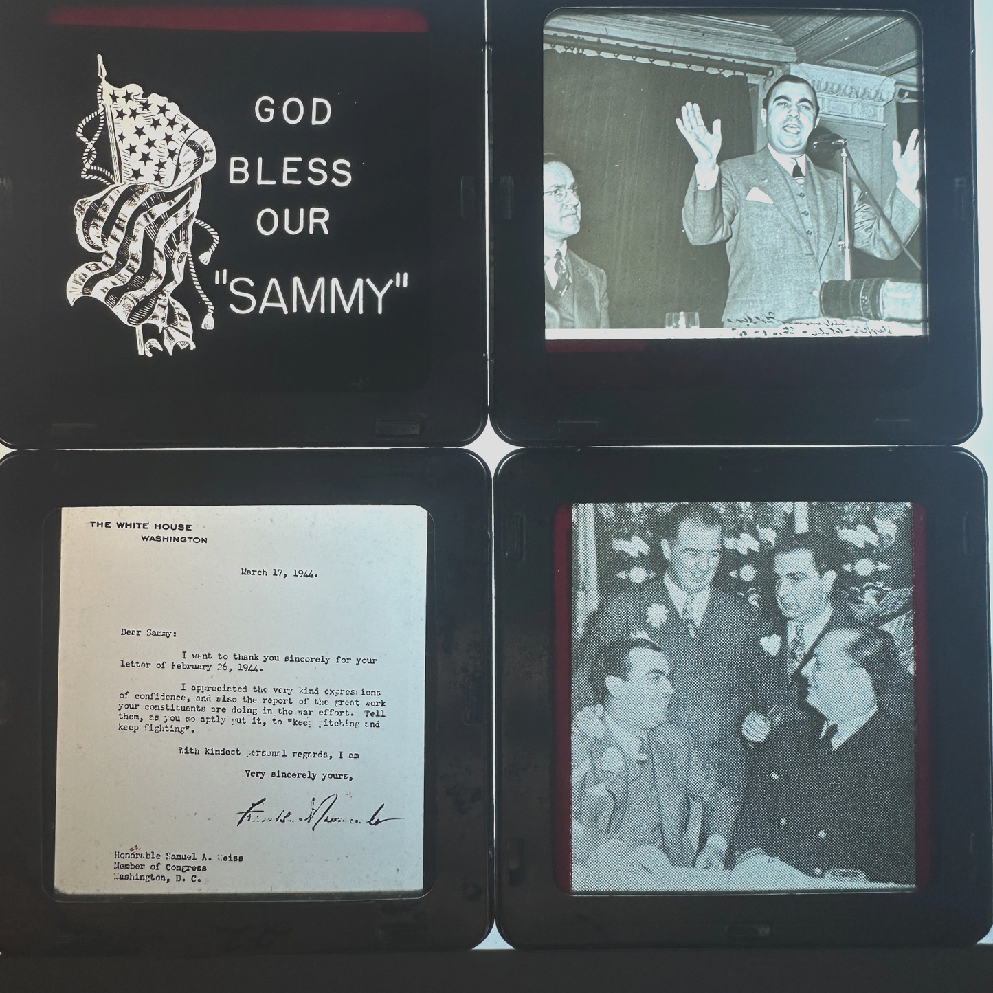 Vintage 24-Slide Set: Polish American History Featuring Samuel A. Weiss -
