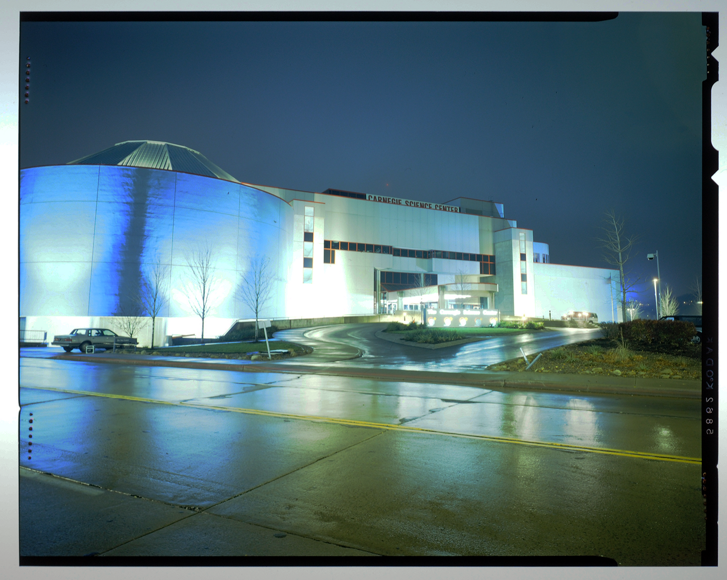 Vintage 8x10 Reprint: Pittsburgh Carnegie Science Center at Night Wall Art,