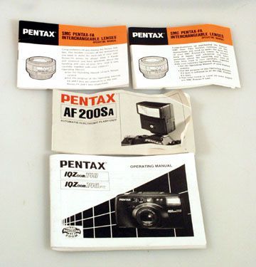 PENTAX MISC. INSTRUCTION MANUALS-AF200 +MORE