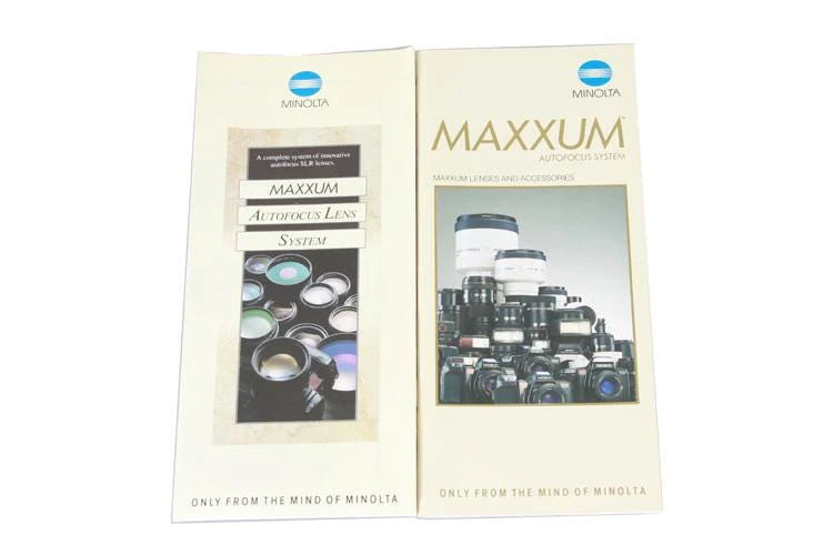 AF Lens & Accessories Brochure Minolta Maxxum Set of 2