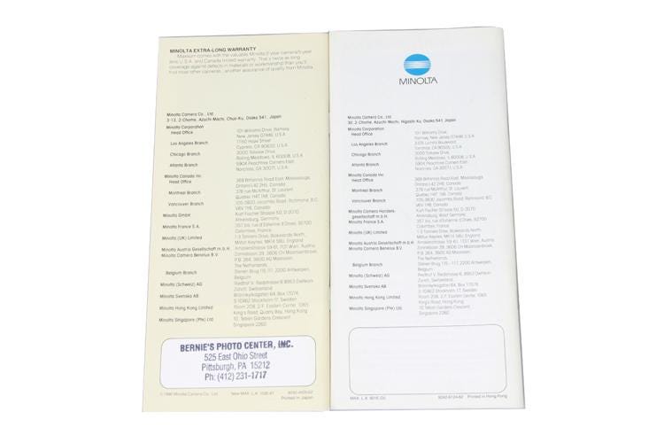 Minolta Maxxum Autofocus System & Accessories - Set of 2