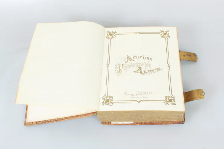 Antique Photo Album Large 1860s for CDV & Tin