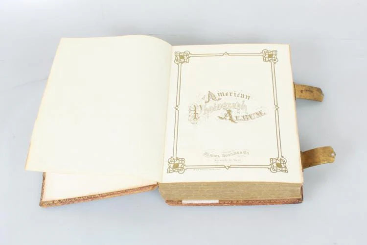 Antique Photo Album Large 1860s for CDV & Tin