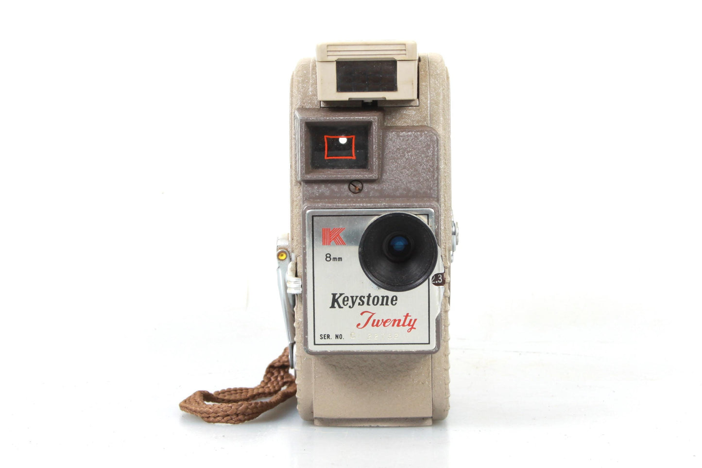 Keystone Twenty 8mm Art Deco Movie Camera w Hand Strap