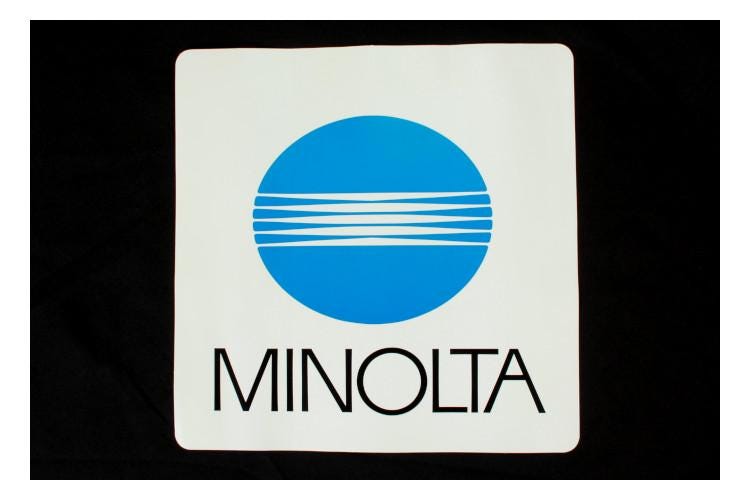 Vintage Minolta Camera Logo Sticker (10 Inch)