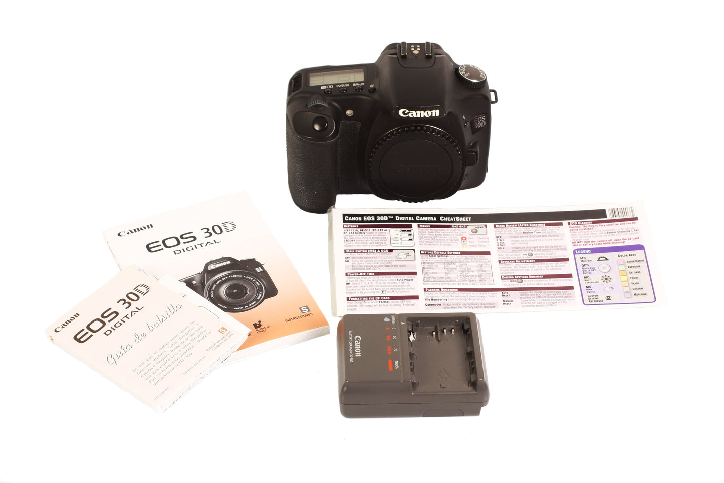 Canon EOS 30D 8.2MP DSLR Camera Body with Battery Grip BG-E2N