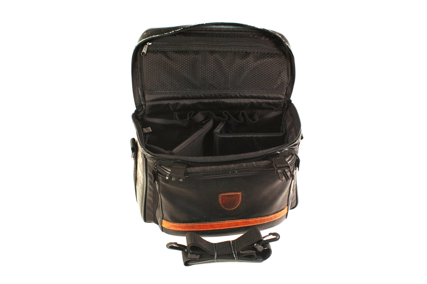 Large Leather Camera Outfit Bag with Strap - Circa 1970s