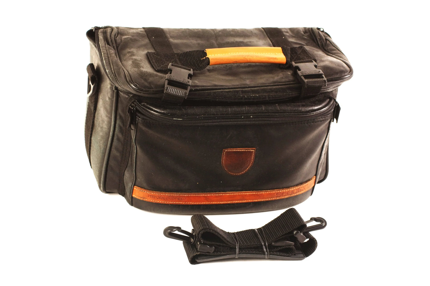 Large Leather Camera Outfit Bag with Strap - Circa 1970s