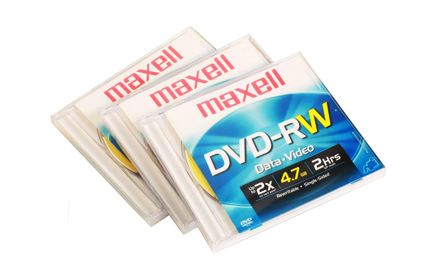 New Maxwell 4.7GB 2X DVD-RW Set of 3