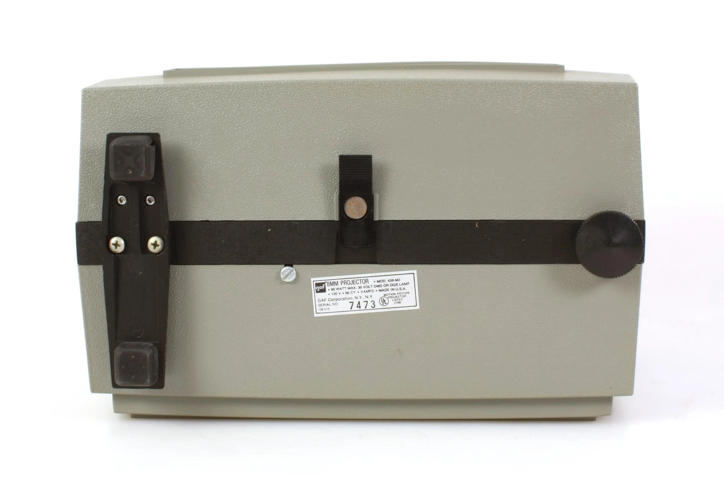 GAF Dual Super 8 & 8mm Film Projector W/ Take Up Reel and Bulb