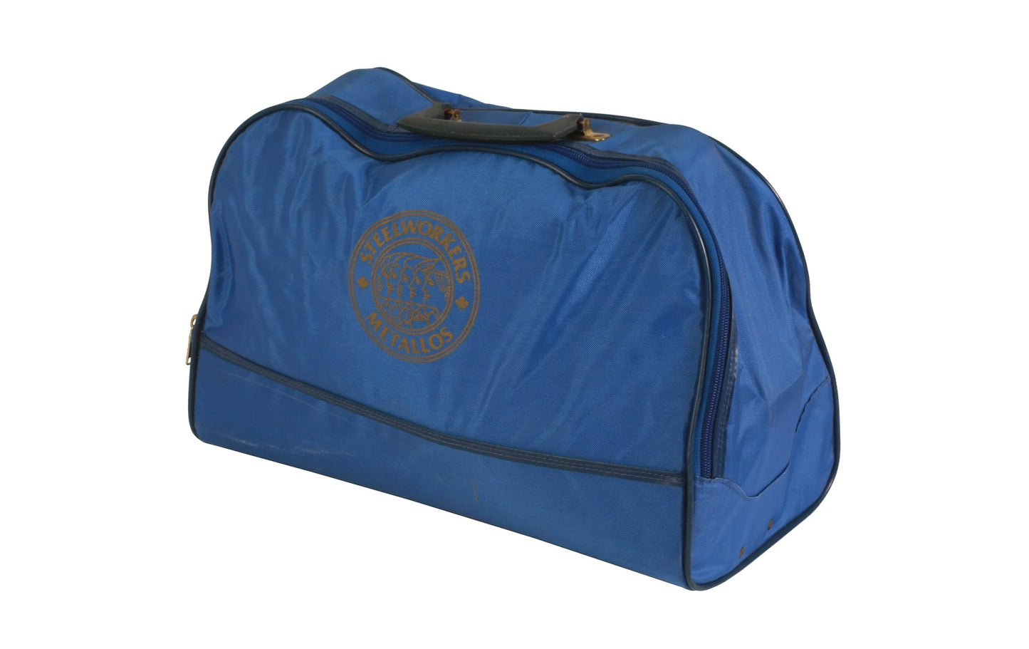 Vintage Steelworkers Metallos Blue Nylon Duffel Bag