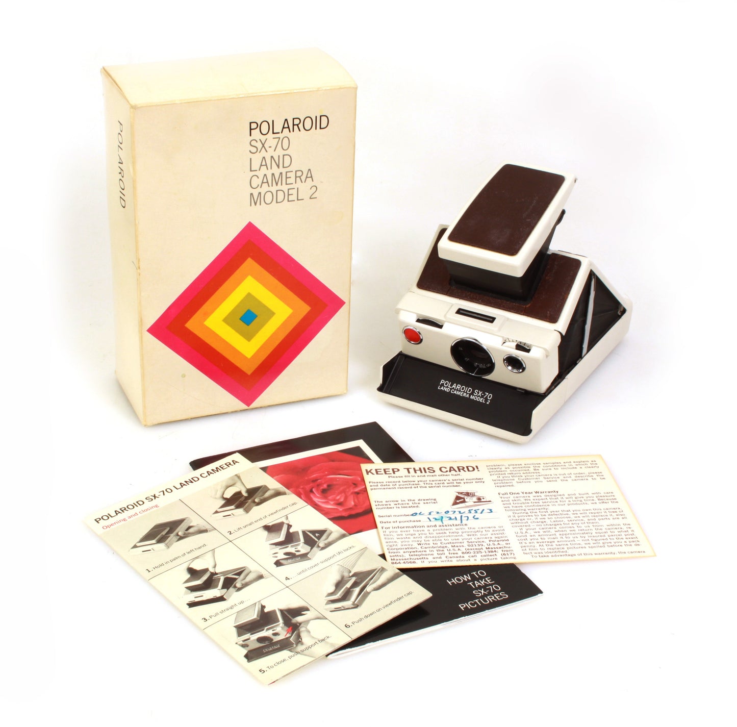 Original 1976 Polaroid SX-70 Land Camera Model 2, White