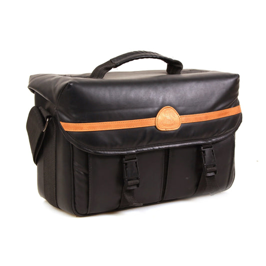 Mohak Black Leather Camera Outfit Bag Large