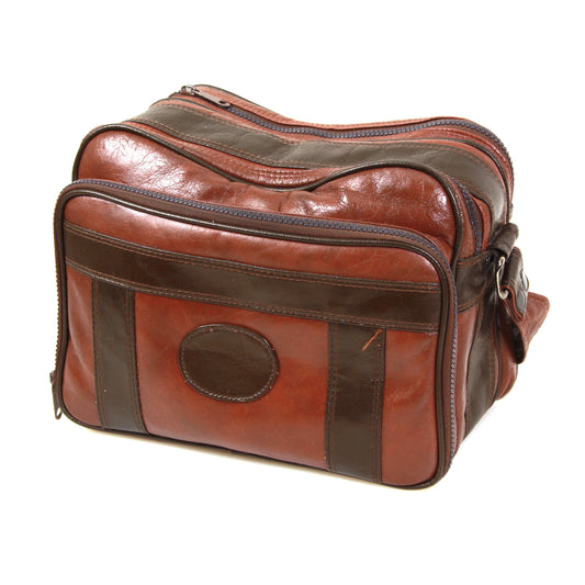 Vintage Brown Leather Padded Camera Case