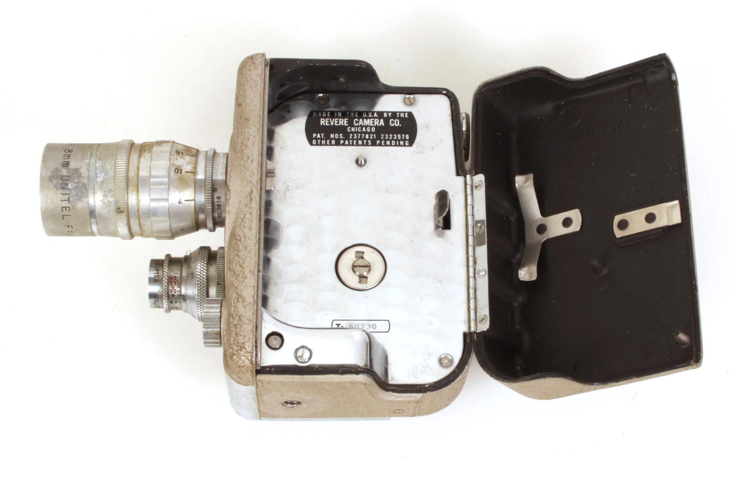 Revere 8 Model B-63 8mm Art Deco Movie Camera w/ 2 Lenses