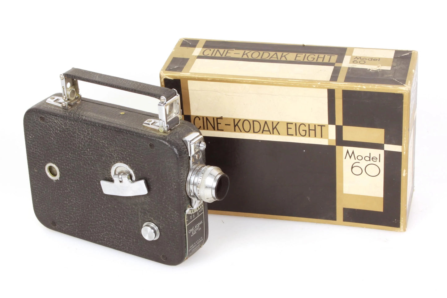 Cine-Kodak Eight Model 60 Art Deco Movie Camera in Original Box