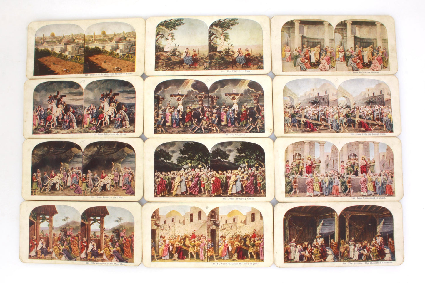 Stereoview Cards Jerusalem Jesus - Lot of 25