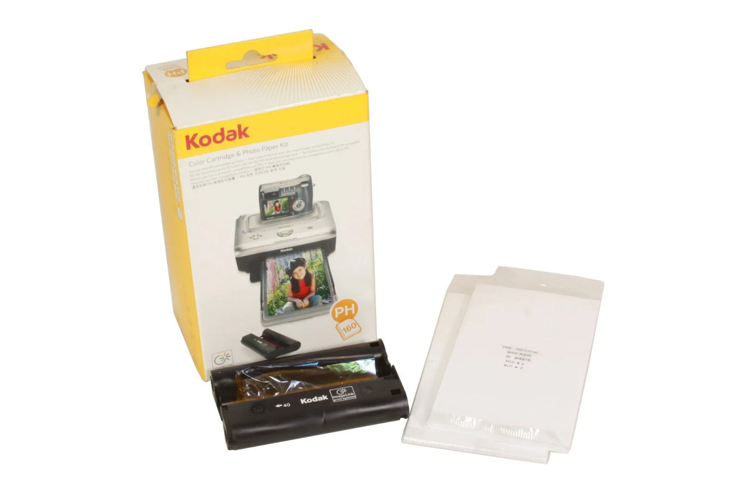Kodak PH-160 Color Cartridge & Photo Paper - 1 (40) Cartridge + 40 Sheets