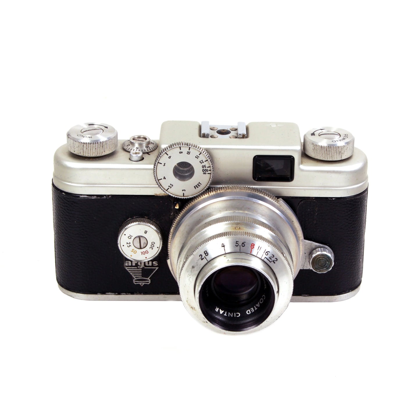 Vintage Argus C4 35mm Film Camera Outfit With Flash & Telephoto Lens