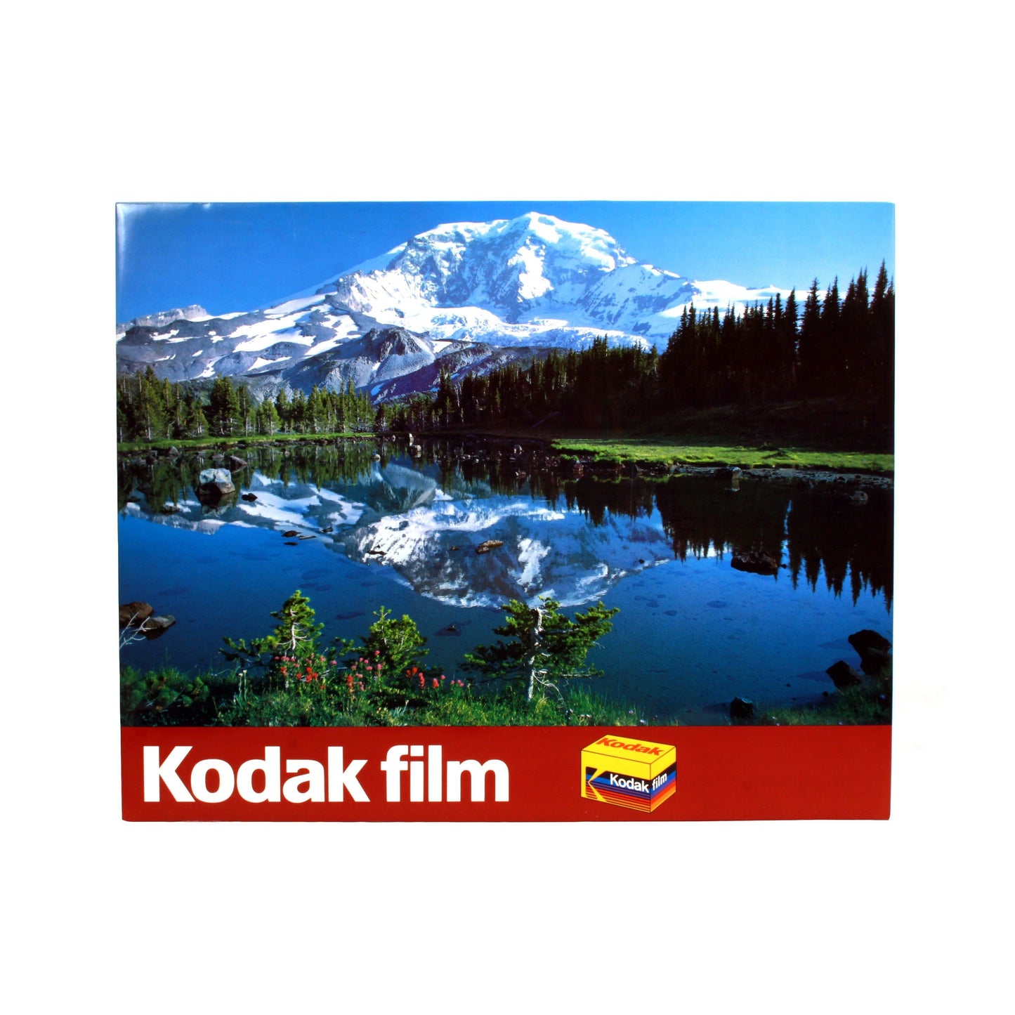 Vintage Kodak Film Promotional Mounted Poster 16x20 - Mountain Range & Lake
