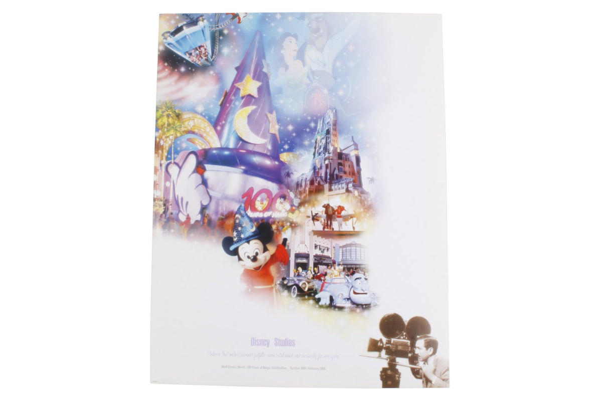 Vintage, Disney Poster 100 Year Anniversary Edition 17x22 New/Old