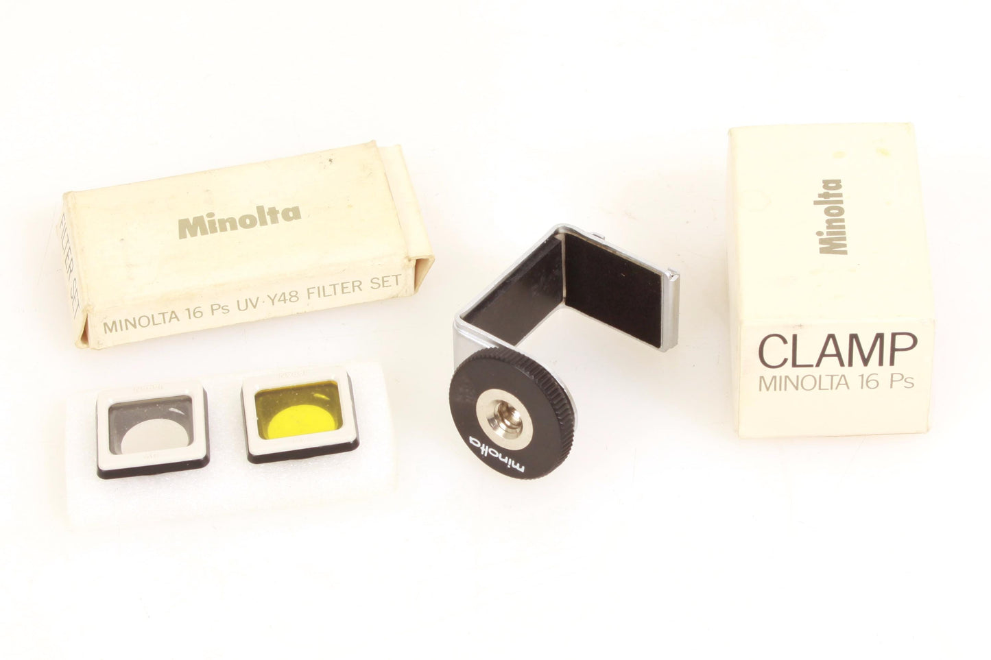 Minolta-16 Model P Subminiature 110 Film Spy Camera w/ Case, Flash, Strap, Box