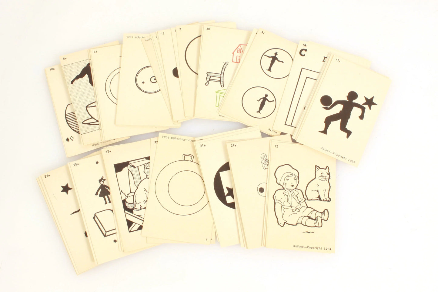 Vintage 1930s Stereoscopic Charts for Adults and Children by G.P. Guibor in Box
