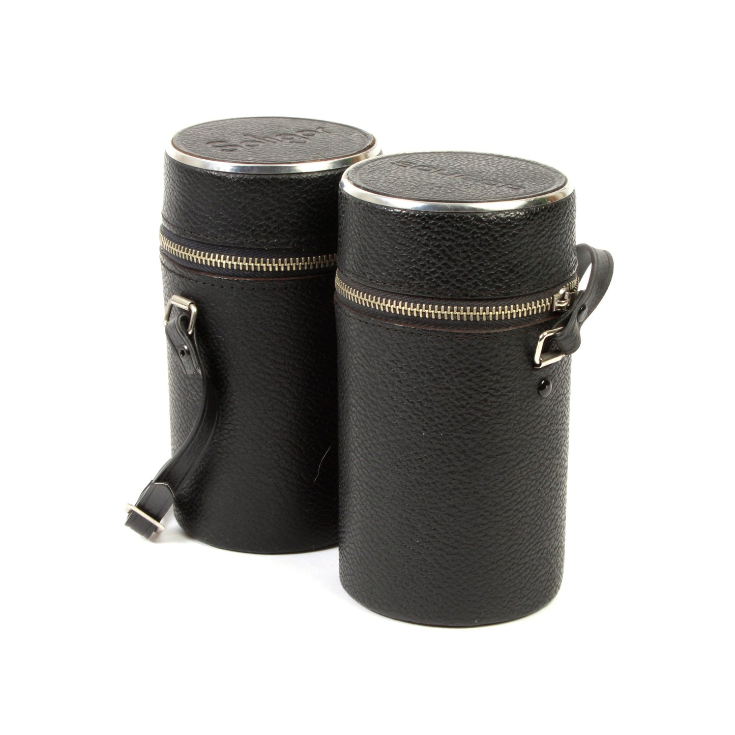 Vintage Soligor Leather Camera Lens Cases Medium Set of Two