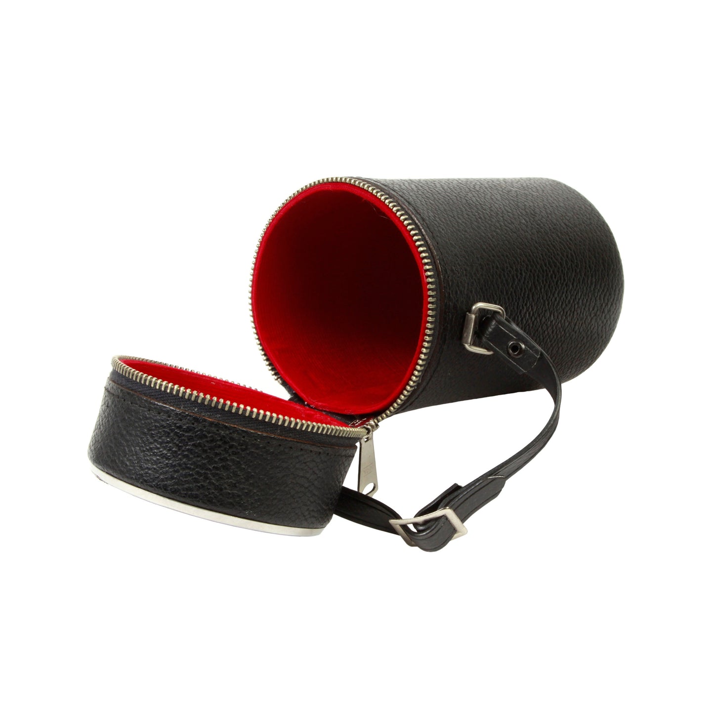 Vintage Soligor Leather Camera Lens Cases Medium Set of Two