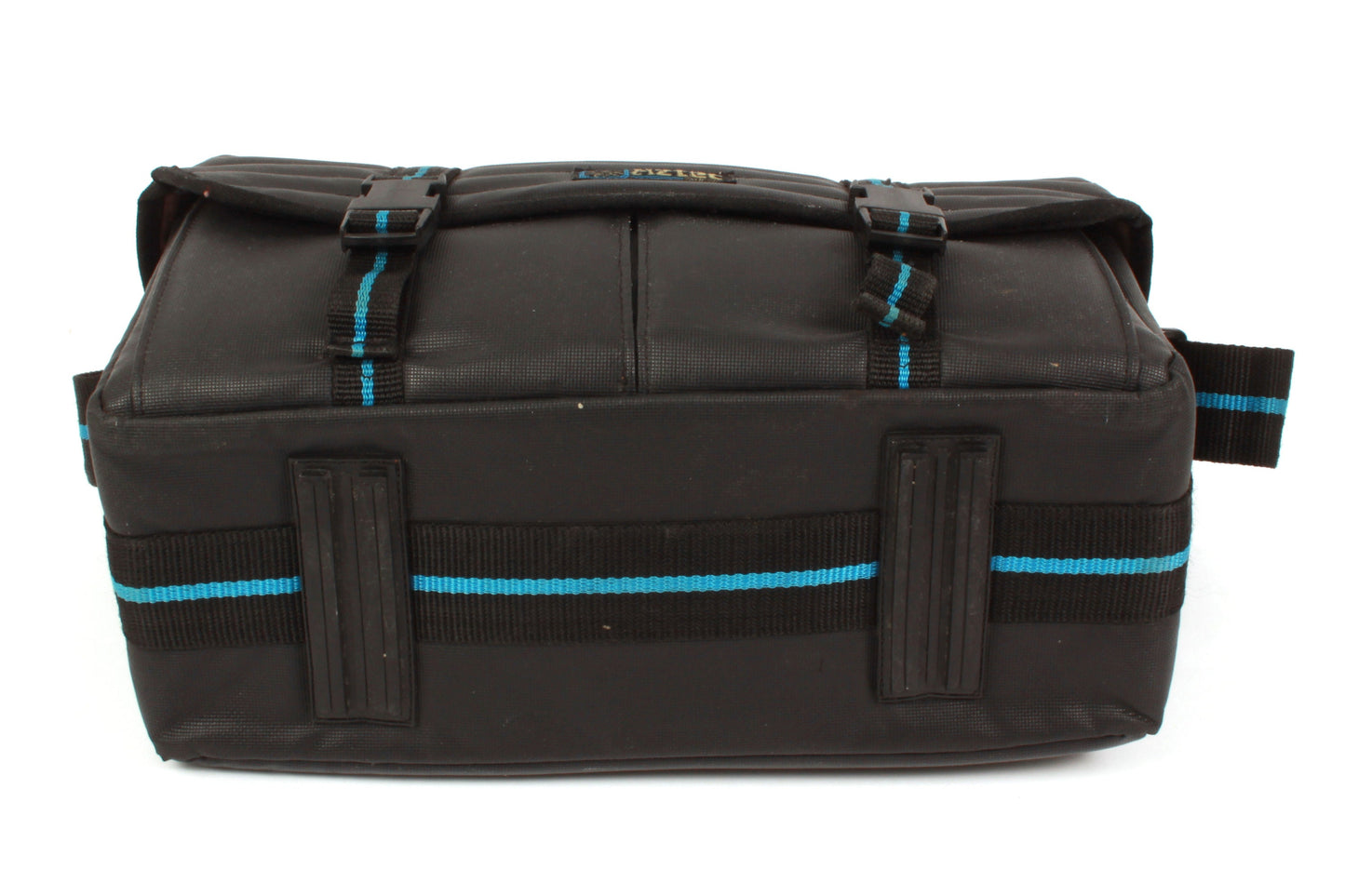 Vintage Large Camera Bag - Black w/ Blue Stripe