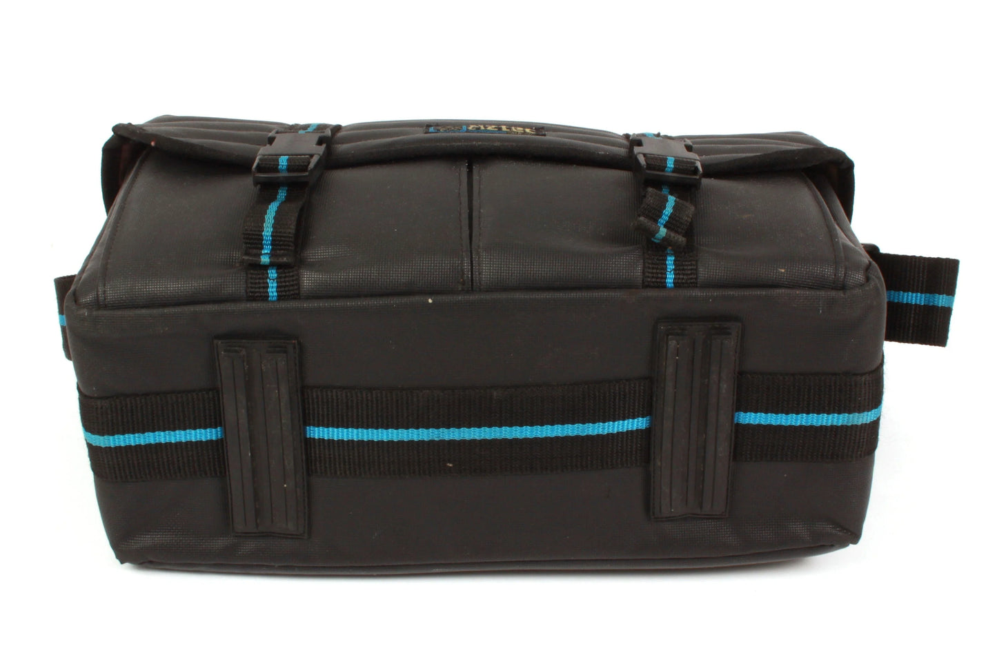 Vintage Large Camera Bag - Black w/ Blue Stripe