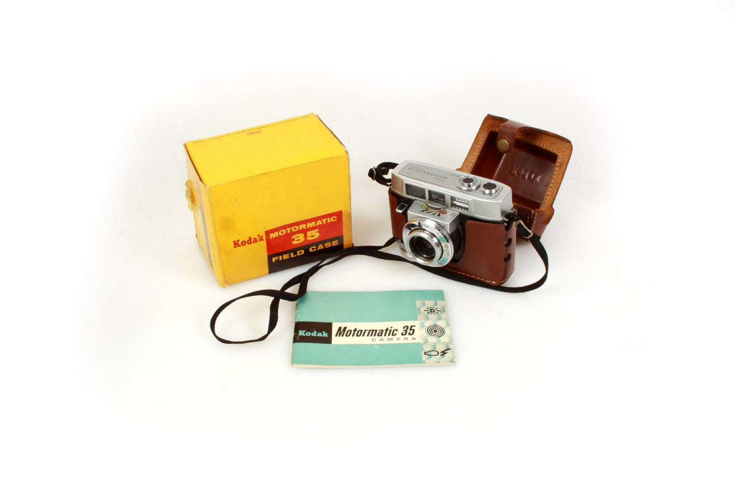 Vintage Mint Kodak Motormatic 35 Camera w/ Case, Manual and Box