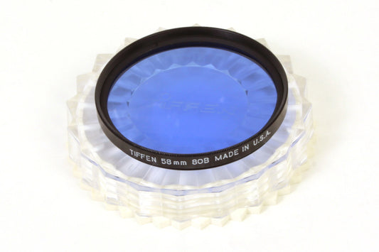 Tiffen 58mm 80B Blue Glass Lens Color Conversion Filter 58 mm Genuine USA 80-B