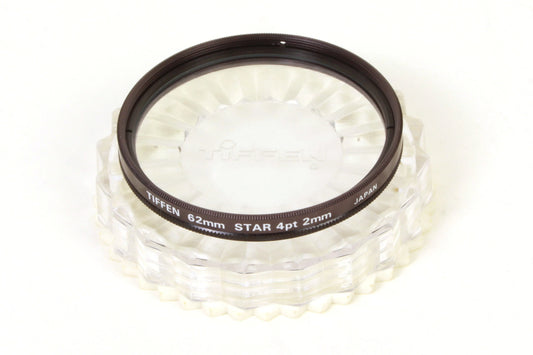 Tiffen Star 4pt 2mm Glass Lens Filter 62mm Screw On Genuine Made in Japan