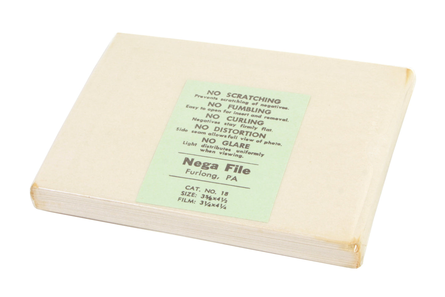 Negative Sleeves 3 1/4 x 4 1/4 Glassine (100)