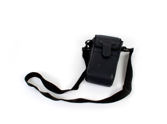 Vintage Dark Blue Leather Camera Case w/ Shoulder Strap
