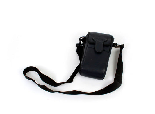 Vintage Dark Blue Leather Camera Case w/ Shoulder Strap