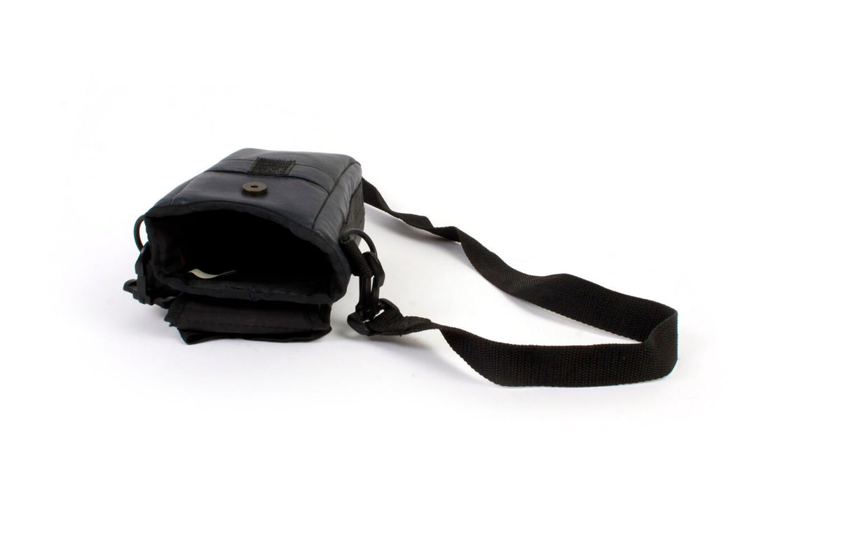 Vintage Dark Blue Leather Camera Case w/ Shoulder Strap