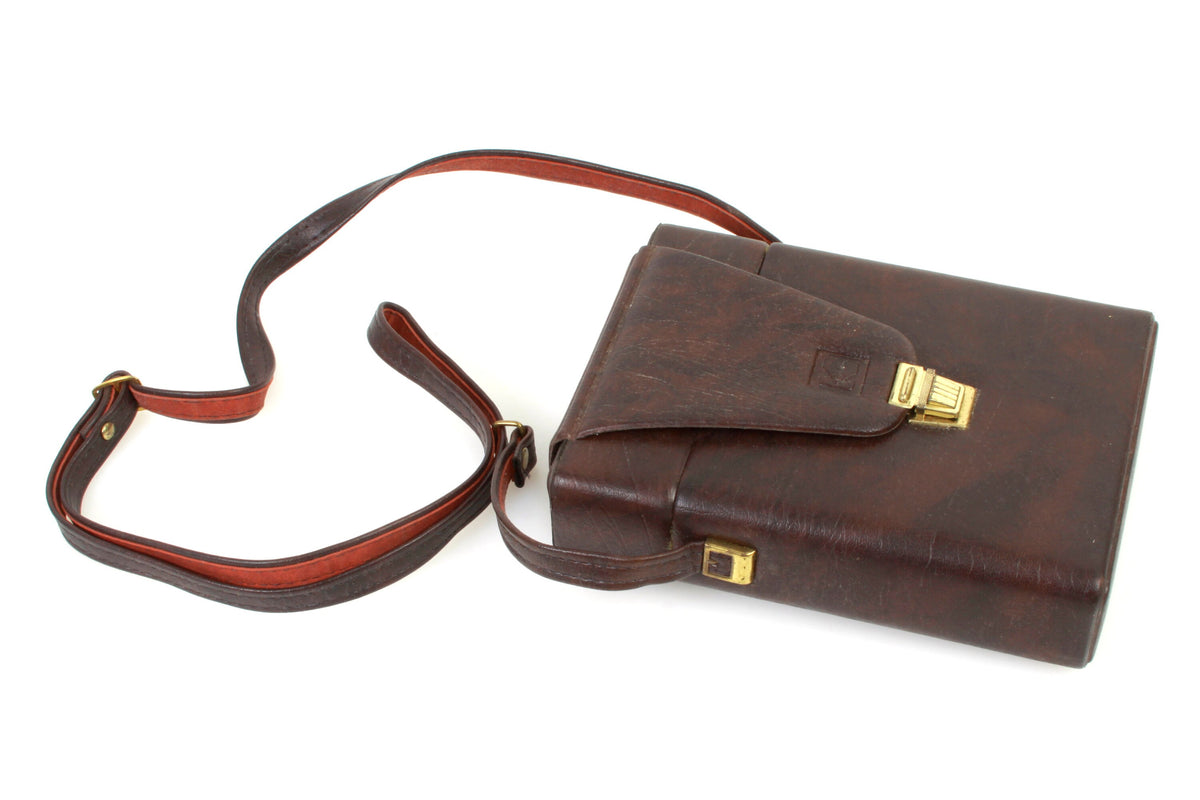 Camera Case Brown Hard Vintage 1970s